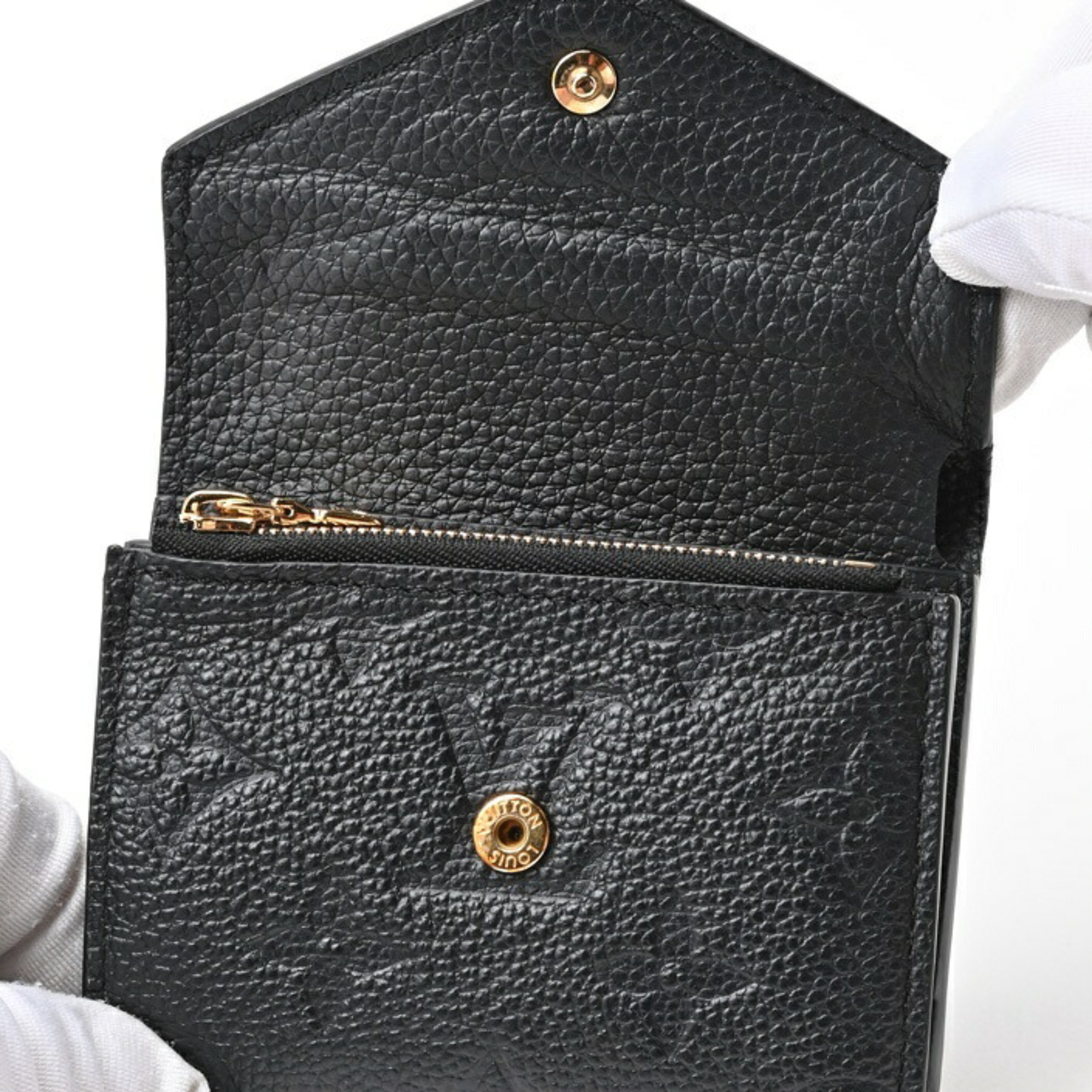 Louis Vuitton LOUIS VUITTON Portefeuille Zoe Tri-fold Wallet M62935 Monogram Empreinte Noir S-156670