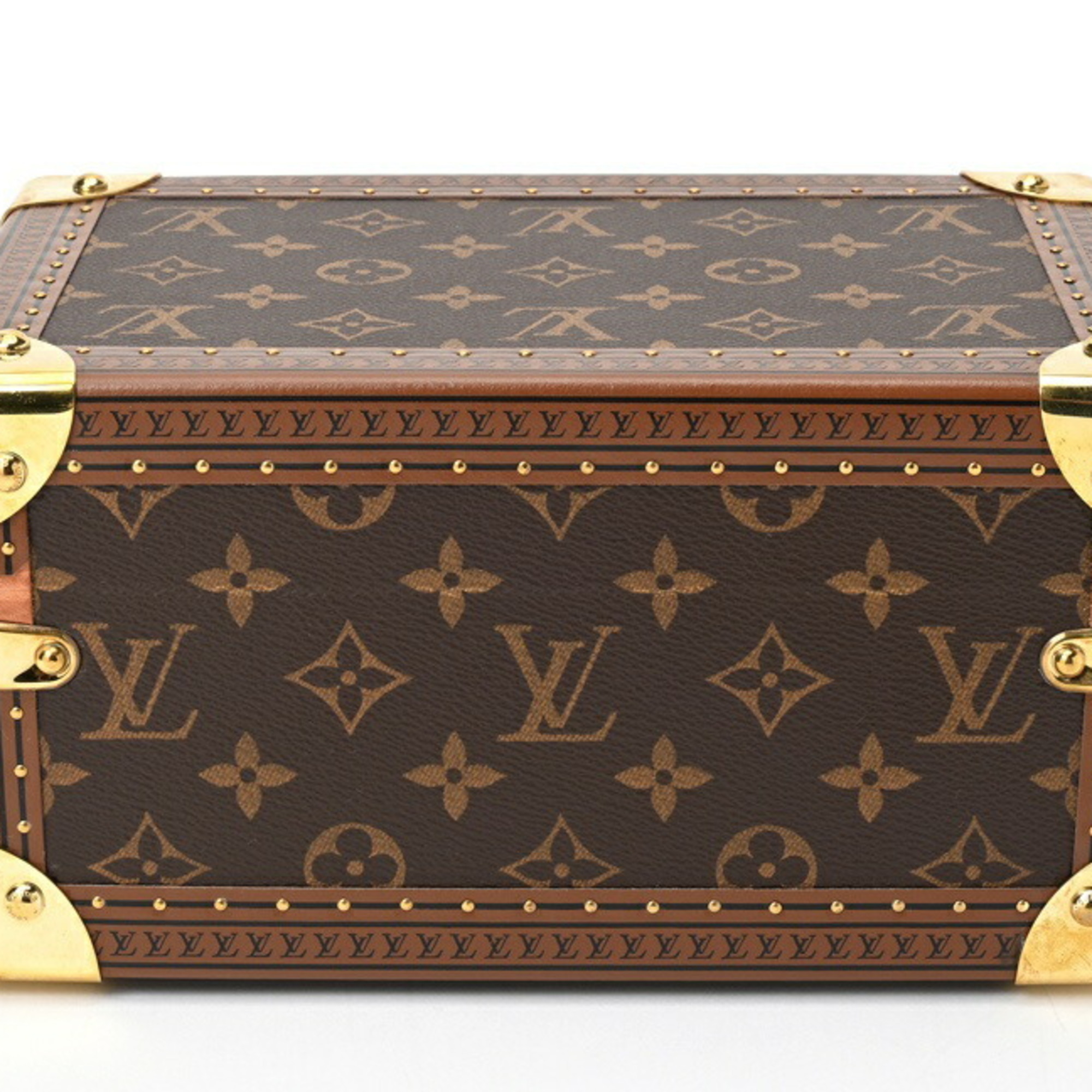 Louis Vuitton LOUIS VUITTON Coffret Tresor 24 Case Trunk M47023 Monogram Red S-156742