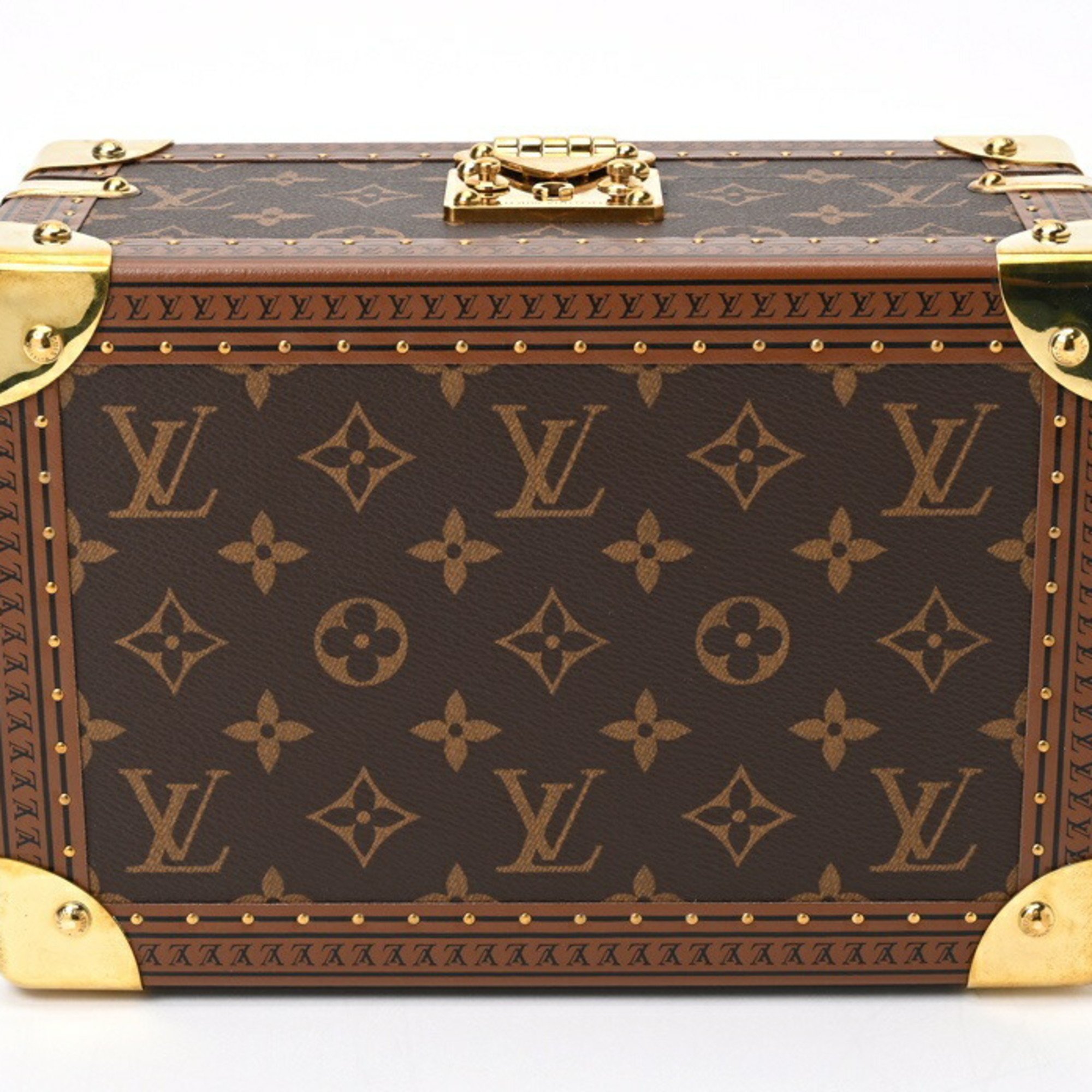 Louis Vuitton LOUIS VUITTON Coffret Tresor 24 Case Trunk M47023 Monogram Red S-156742