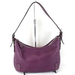 BURBERRY Burberry Shoulder Bag Leather Purple Women's