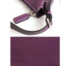 BURBERRY Burberry Shoulder Bag Leather Purple Women's