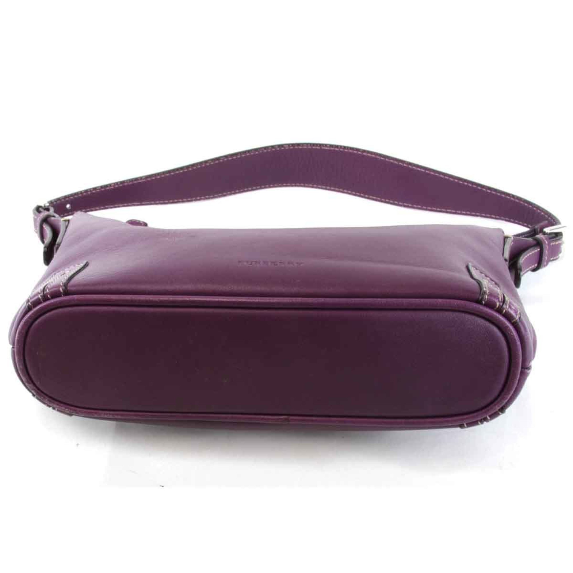 BURBERRY Burberry Shoulder Bag Leather Purple Women's