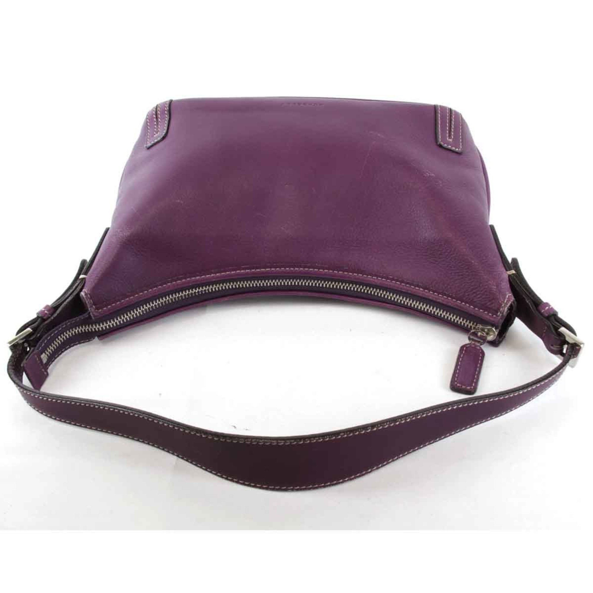 BURBERRY Burberry Shoulder Bag Leather Purple Women's