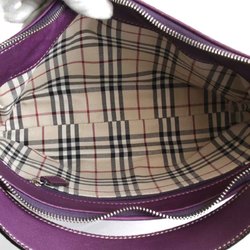 BURBERRY Burberry Shoulder Bag Leather Purple Women's