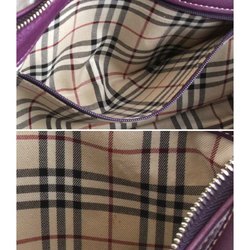 BURBERRY Burberry Shoulder Bag Leather Purple Women's