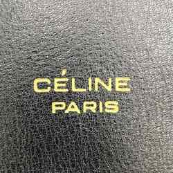 CELINE Shoulder Bag, Black Leather, Carriage Hardware