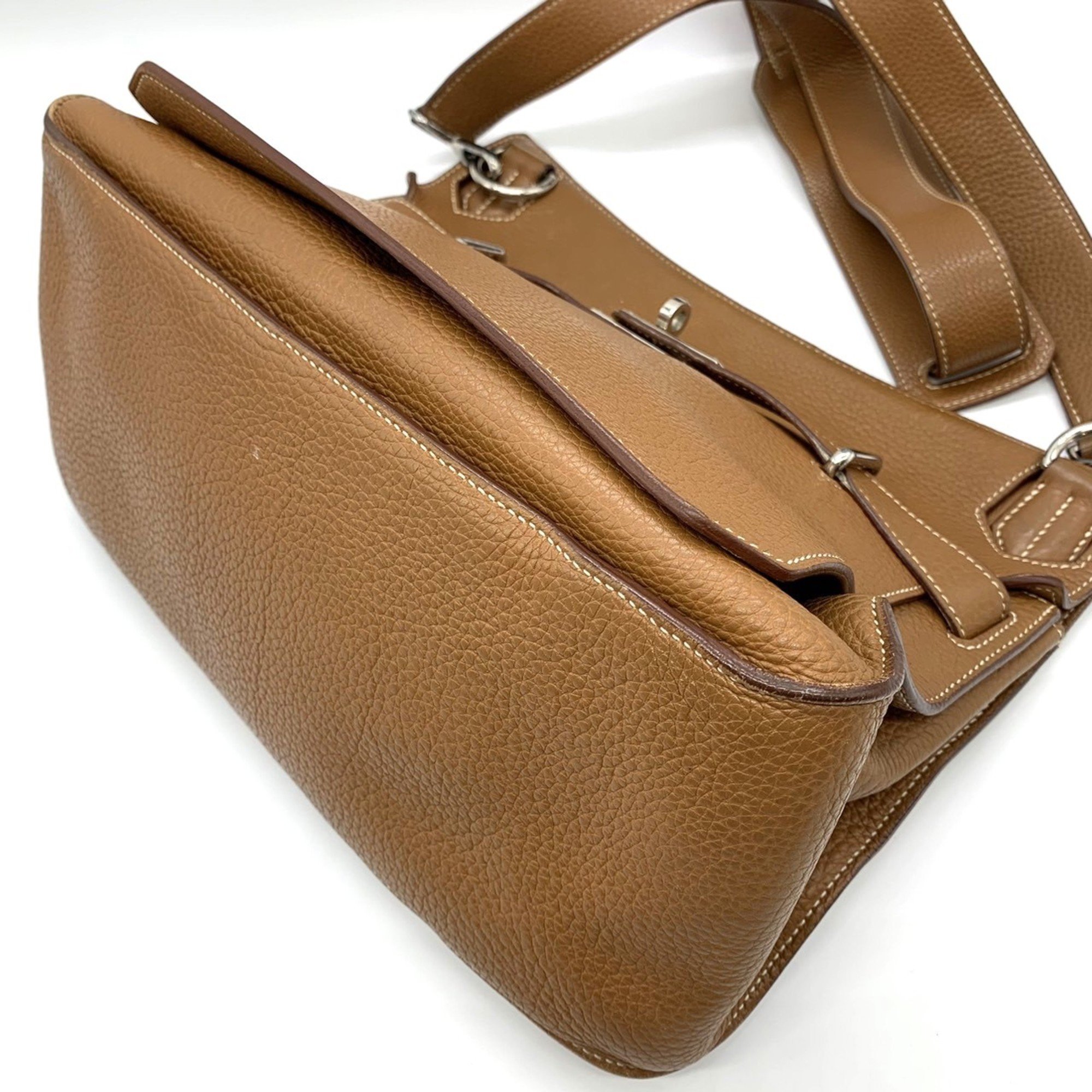 HERMES Hermes Gypsiere 34 Shoulder Bag Taurillon Clemence Brown Women's