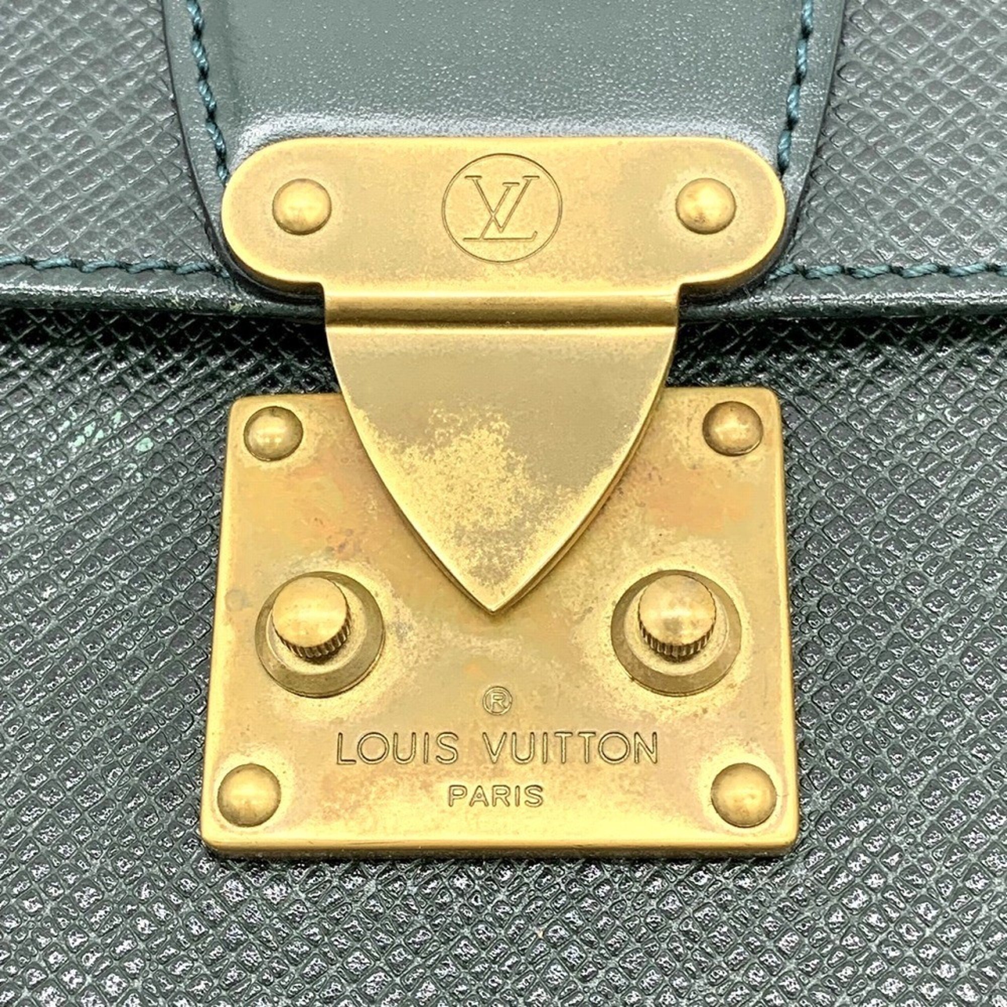 LOUIS VUITTON Louis Vuitton Pochette Clado Second Bag Clutch Epi Leather Green M30194 Men's