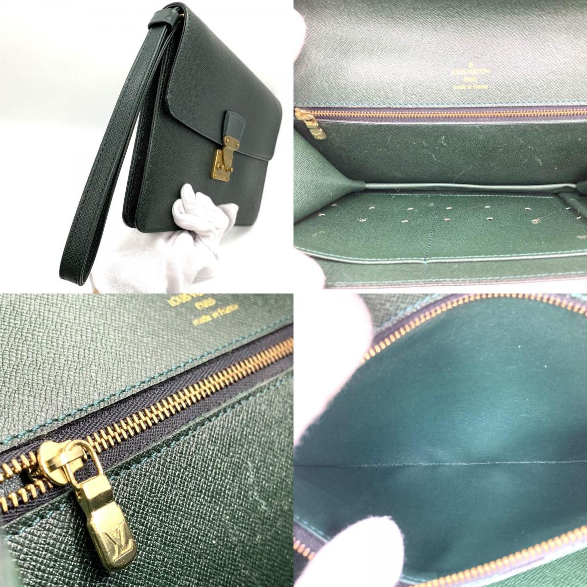 LOUIS VUITTON Louis Vuitton Pochette Clado Second Bag Clutch Epi Leather Green M30194 Men's