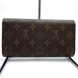 LOUIS VUITTON Louis Vuitton Long Wallet Tri-fold Monogram Canvas Brown M61202 Women's