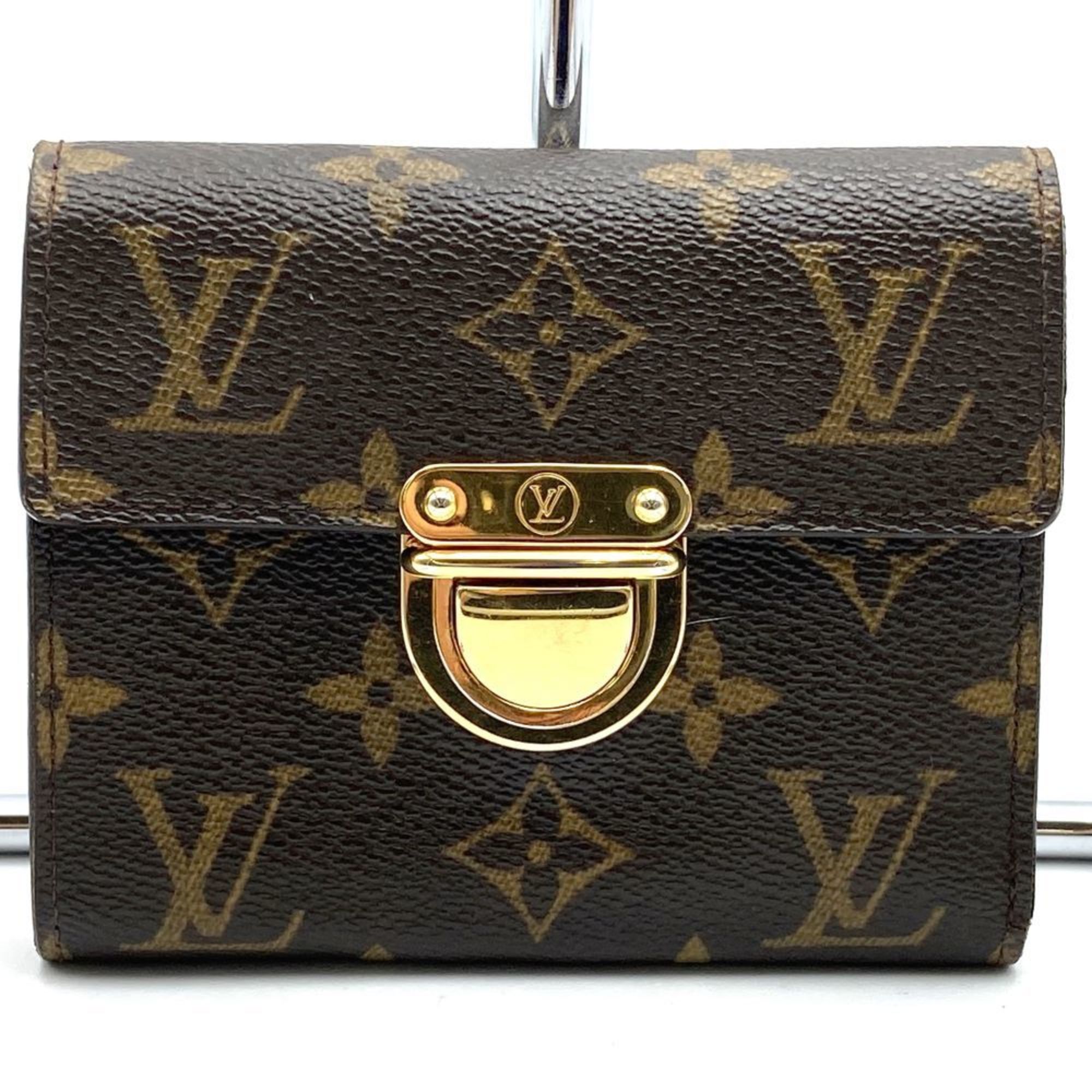 LOUIS VUITTON Louis Vuitton Portefeuille Koala Tri-fold Wallet Compact Monogram Canvas Brown M58013 Women's