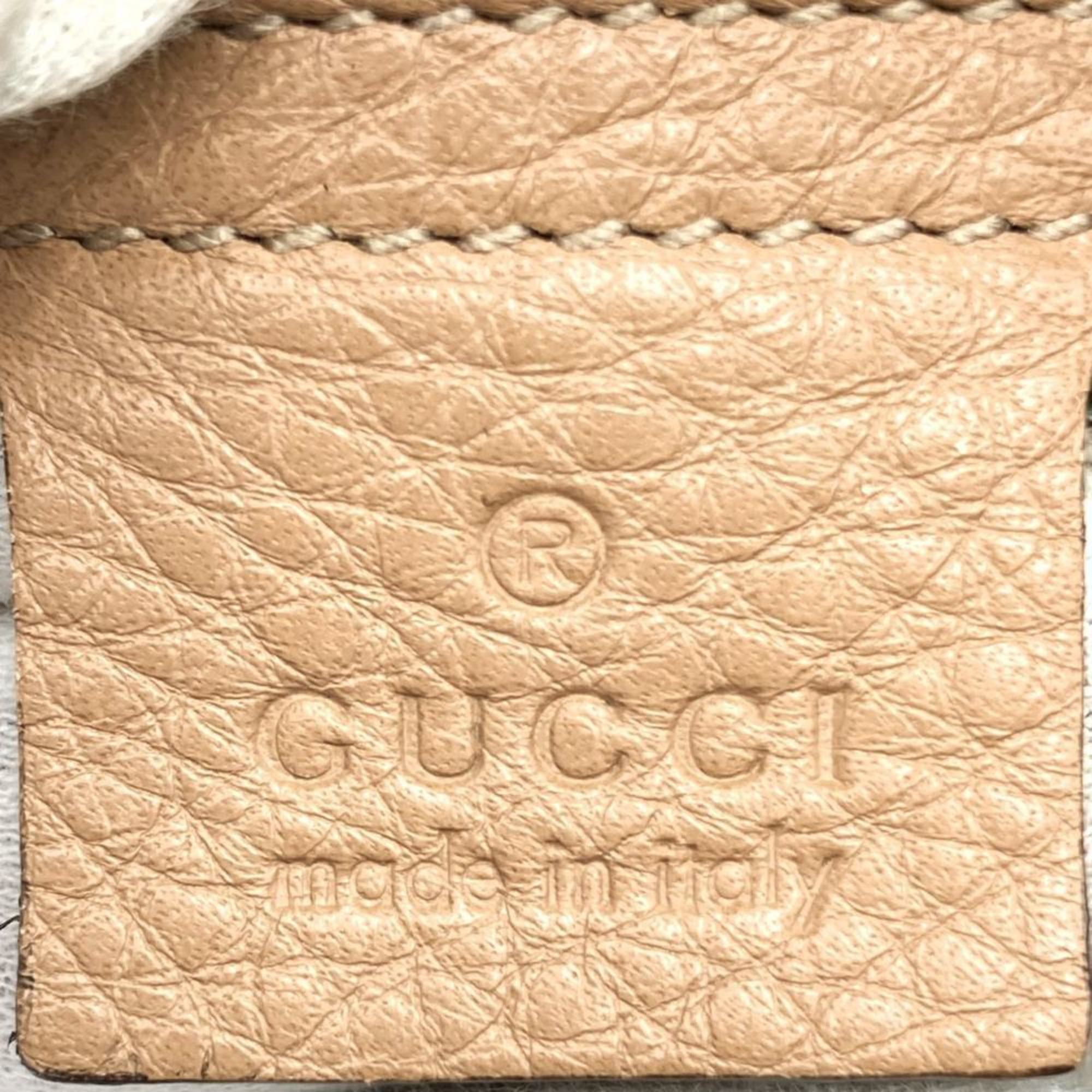 GUCCI 336032 Handbag, Limited Edition 50th Anniversary Small Shopper, Bamboo Leather, Beige, Women's