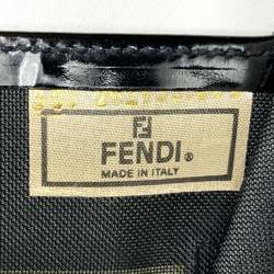 FENDI Mesh Tote Bag Nylon/Patent Black 262933 Women's