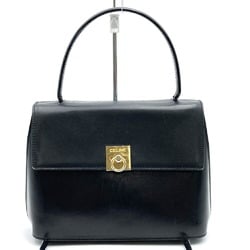 CELINE handbag leather black women's