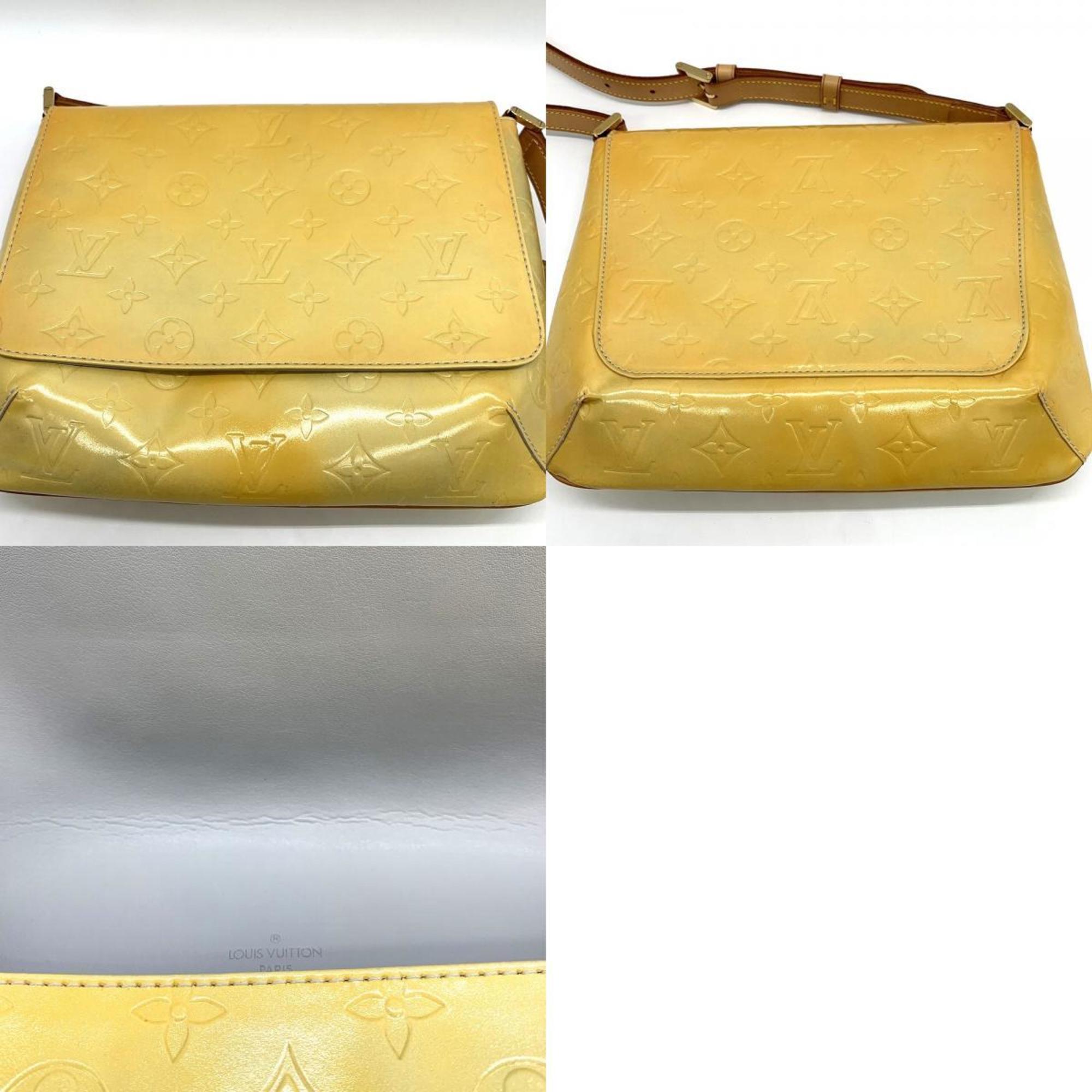 LOUIS VUITTON Thompson Street Shoulder Bag Vernis Yellow M91069 Women's