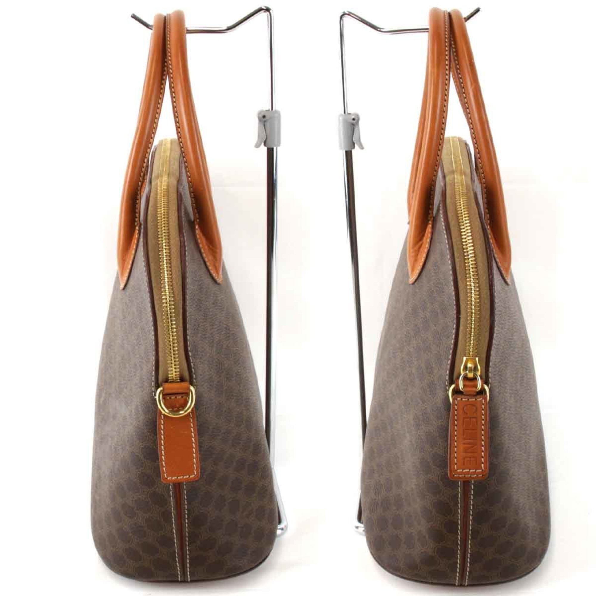 CELINE Macadam Handbag Leather/Brown Women's