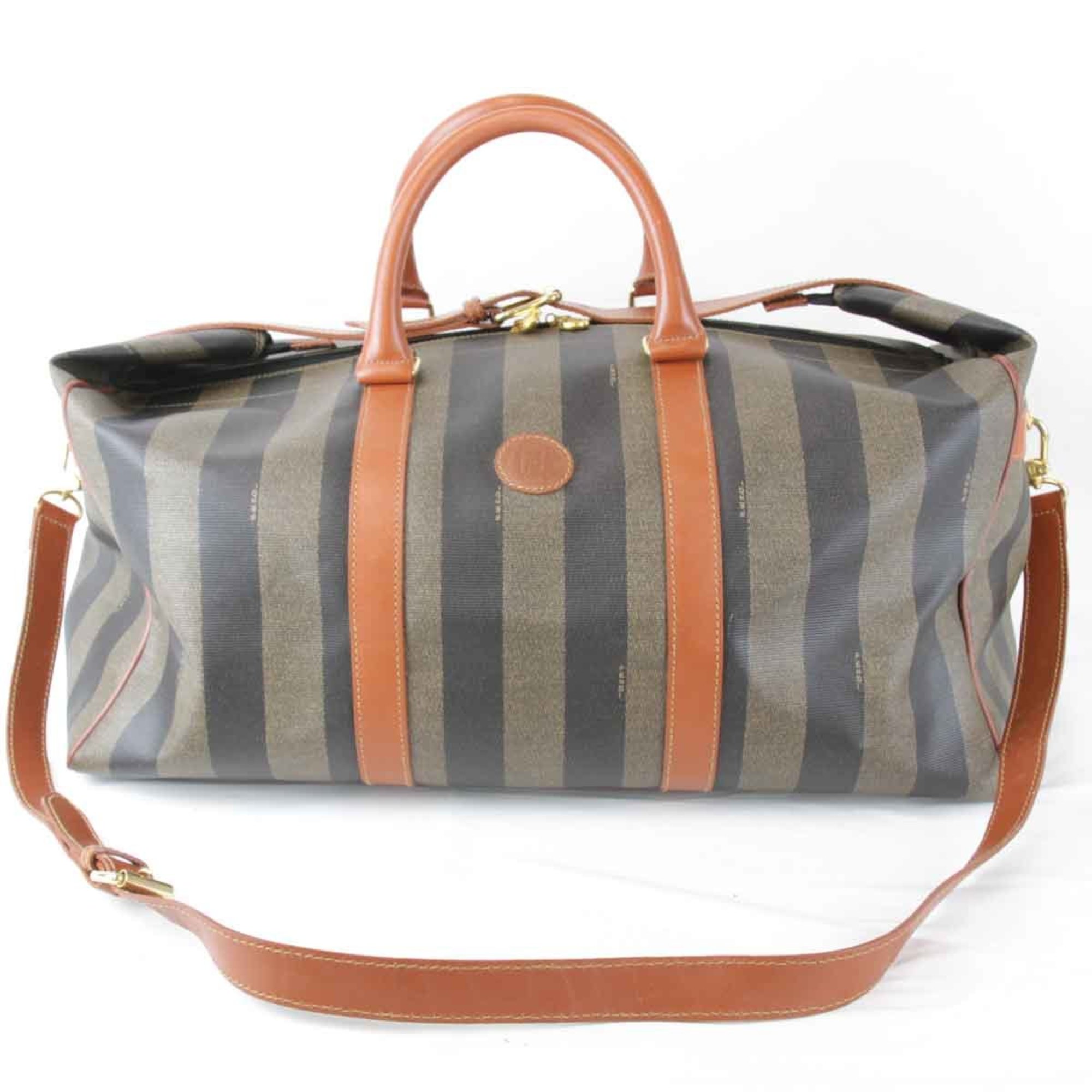 FENDI Boston bag, grey x black, for women