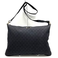 GUCCI Denim Shoulder Bag Crossbody GG Pattern Black Navy 190628 Men's Women's ITCV6EP08ZRC