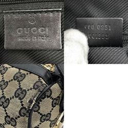 GUCCI Boston bag, handbag, GG canvas x leather, black, 000.0851, women's