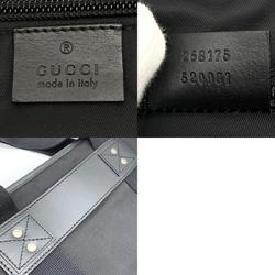 GUCCI 268175 Tote Bag Shelly Nylon Canvas Black Women's