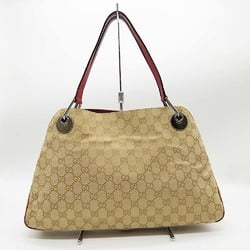 GUCCI Shoulder Bag GG Canvas Brown/Red 121023 Women's Fashion ITSC4NYBUQQS