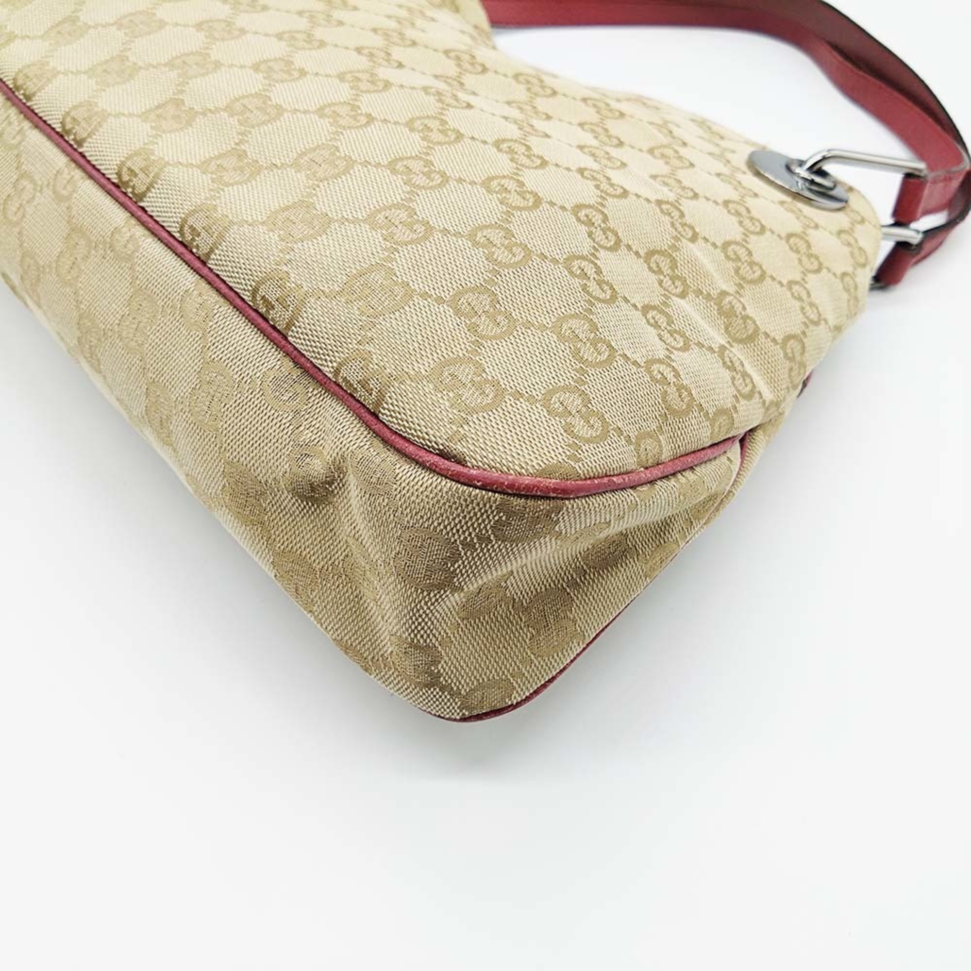 GUCCI Shoulder Bag GG Canvas Brown/Red 121023 Women's Fashion ITSC4NYBUQQS