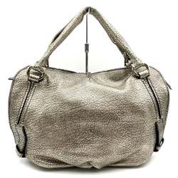 CELINE Bittersweet Handbag Leather Silver Metallic 160663 Women's