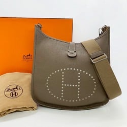 HERMES Evelyn 3 PM shoulder bag, sophisticated, Taurillon Clemence, Etoupe, Greige, for women