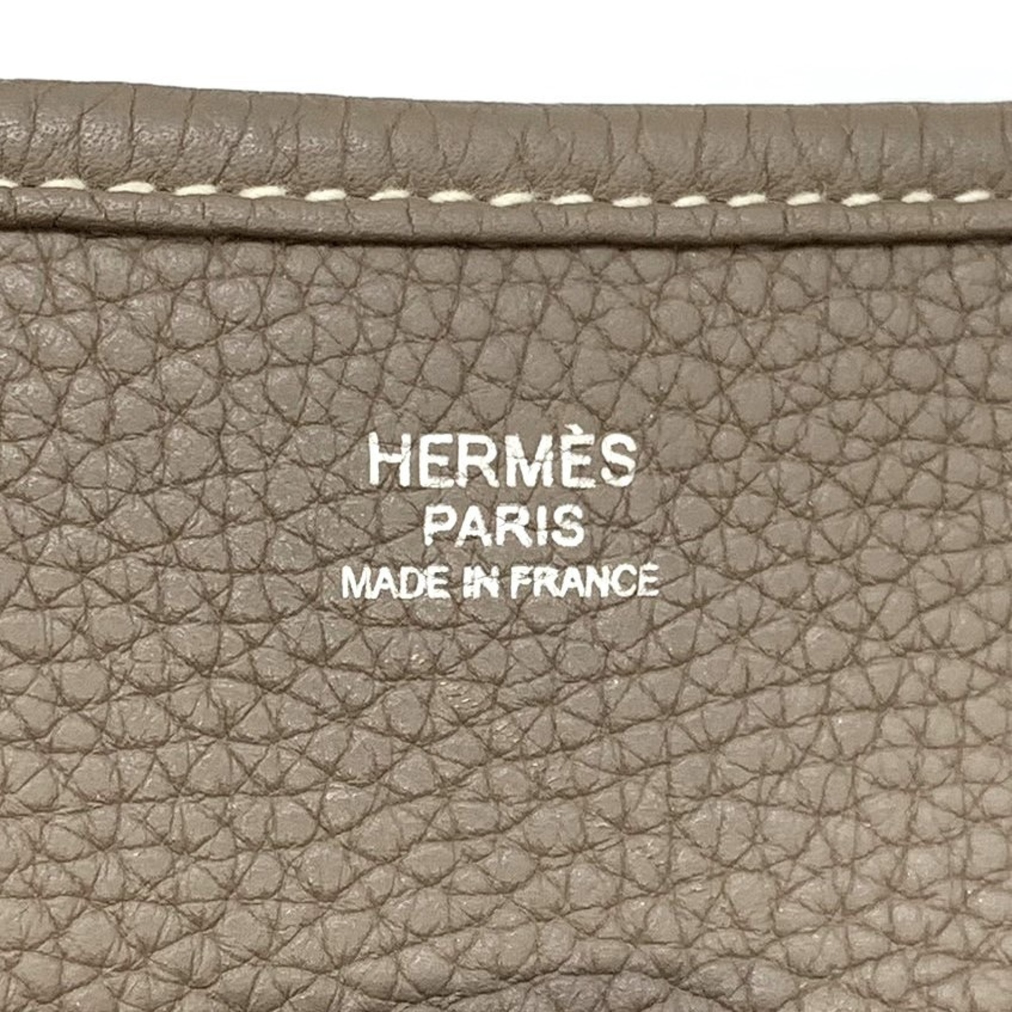 HERMES Evelyn 3 PM shoulder bag, sophisticated, Taurillon Clemence, Etoupe, Greige, for women