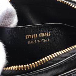 Miu Miu Miu MATELASSE Waist Bag Body Leather Women's Black 5CC5682FPPF0002