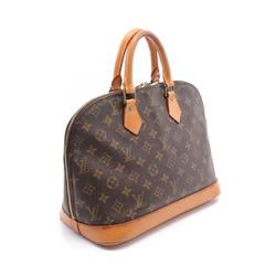 Louis Vuitton Alma PM Handbag Bag Coated Canvas Leather Monogram Women's Brown M51130