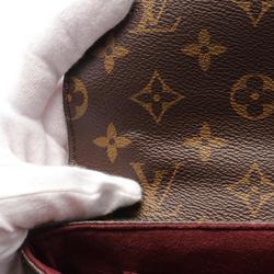 Louis Vuitton Saint Placide Shoulder Bag, Coated Canvas, Leather, Monogram, Women's, Brown, Bordeaux, M43715