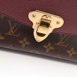 Louis Vuitton Saint Placide Shoulder Bag, Coated Canvas, Leather, Monogram, Women's, Brown, Bordeaux, M43715