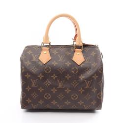 Louis Vuitton Speedy 25 Handbag Bag Coated Canvas Leather Monogram Women's Brown M41109