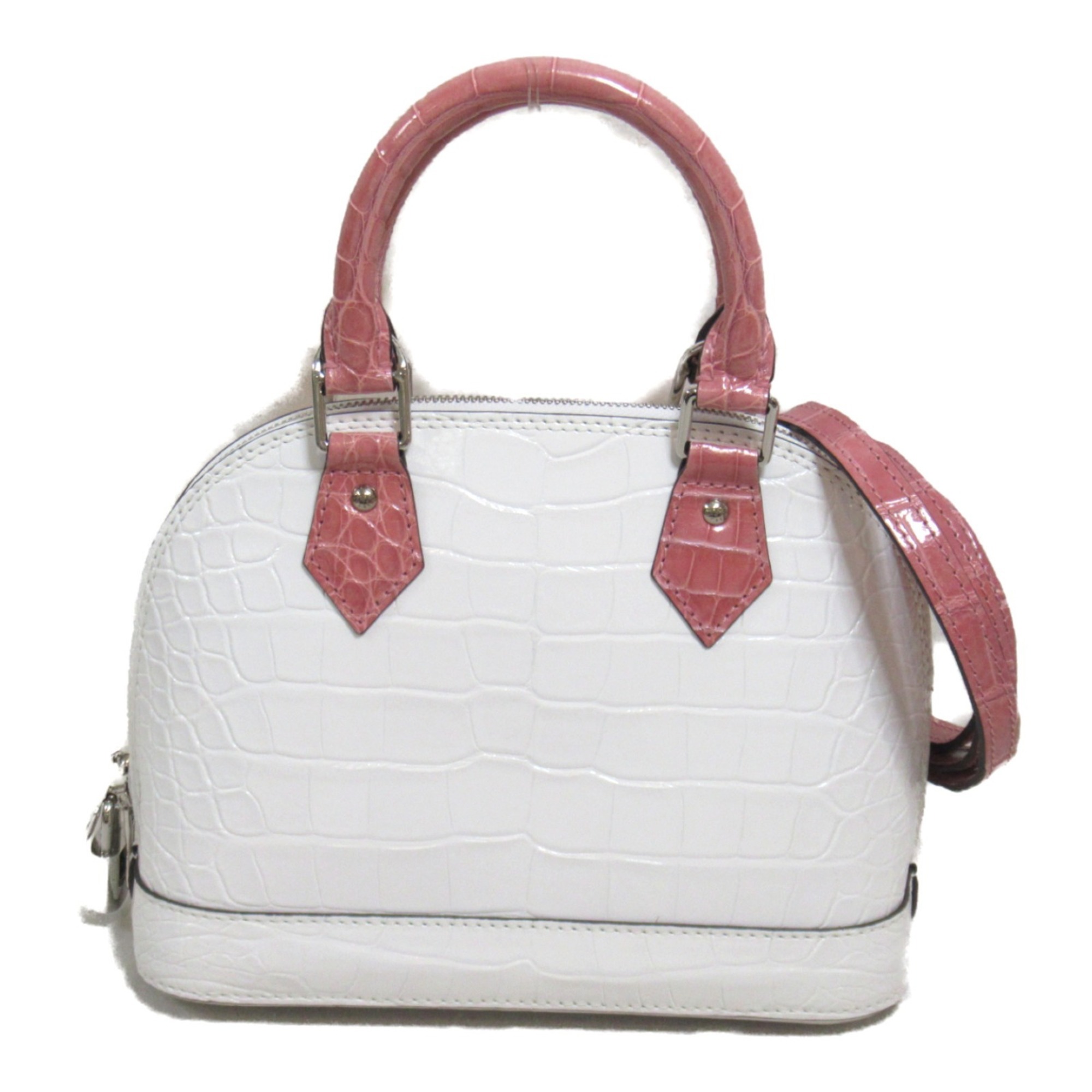 Louis Vuitton Alma BB Shoulder Bag, Coated Canvas, Women's, White, N99218