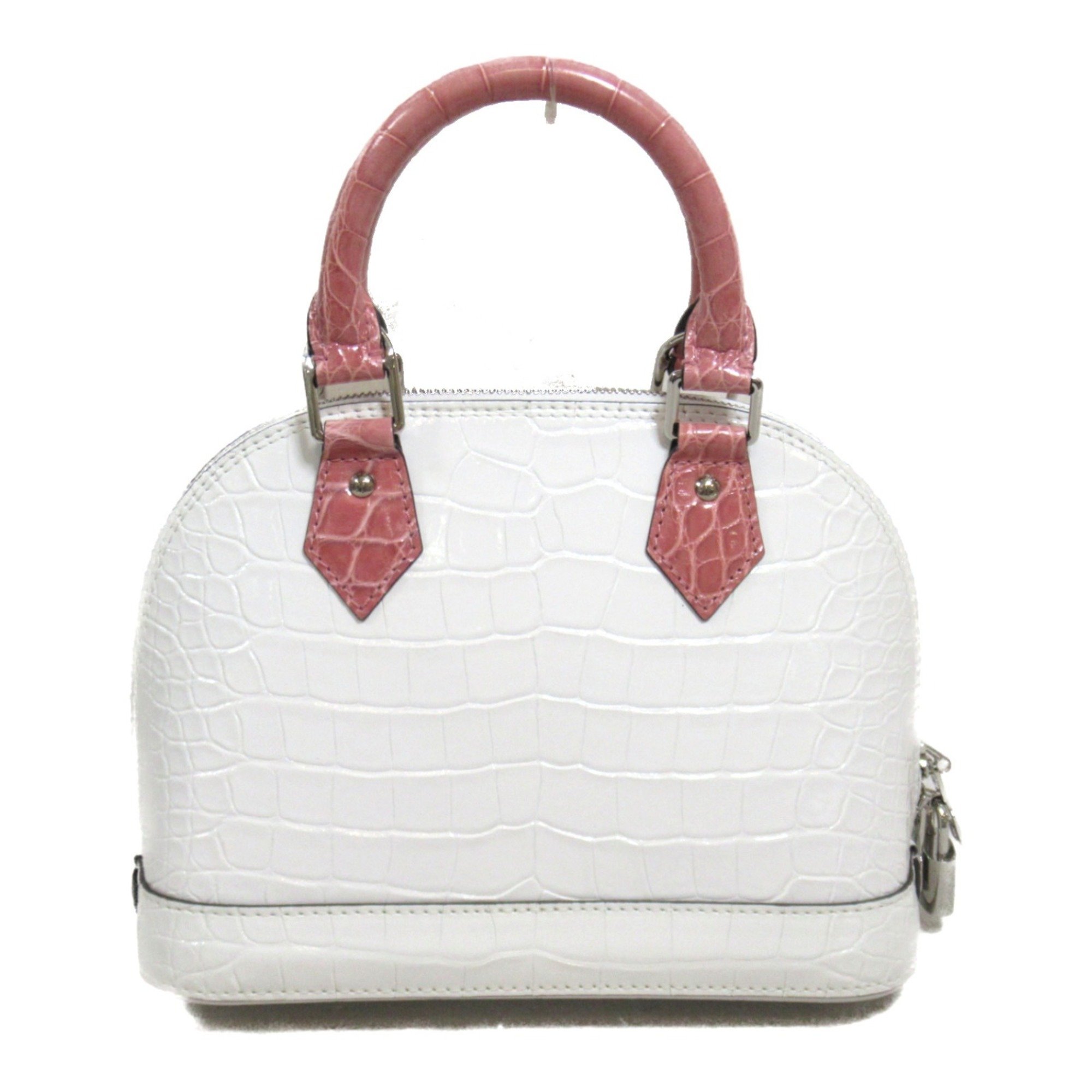 Louis Vuitton Alma BB Shoulder Bag, Coated Canvas, Women's, White, N99218