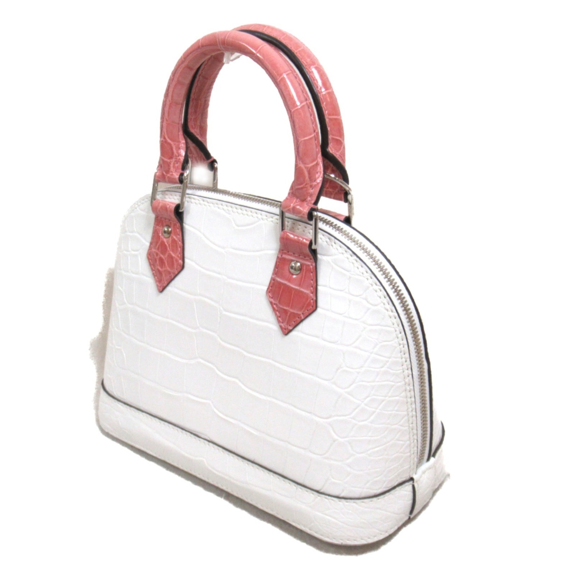 Louis Vuitton Alma BB Shoulder Bag, Coated Canvas, Women's, White, N99218