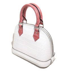 Louis Vuitton Alma BB Shoulder Bag, Coated Canvas, Women's, White, N99218