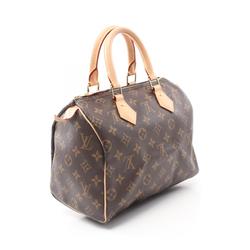 Louis Vuitton Speedy 25 Handbag Bag Coated Canvas Leather Monogram Women's Brown M41109