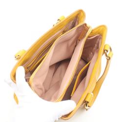 Miu Miu Miu VITELLO CARIBU Handbag Bag Leather Women's Yellow RN0757