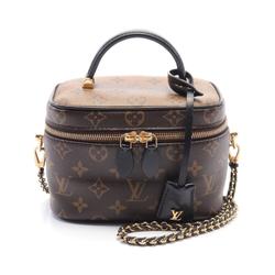 LOUIS VUITTON Vanity NV PM Handbag Bag Coated Canvas Leather Monogram Reverse Women's Brown Black M45165