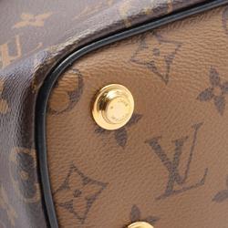 LOUIS VUITTON Vanity NV PM Handbag Bag Coated Canvas Leather Monogram Reverse Women's Brown Black M45165