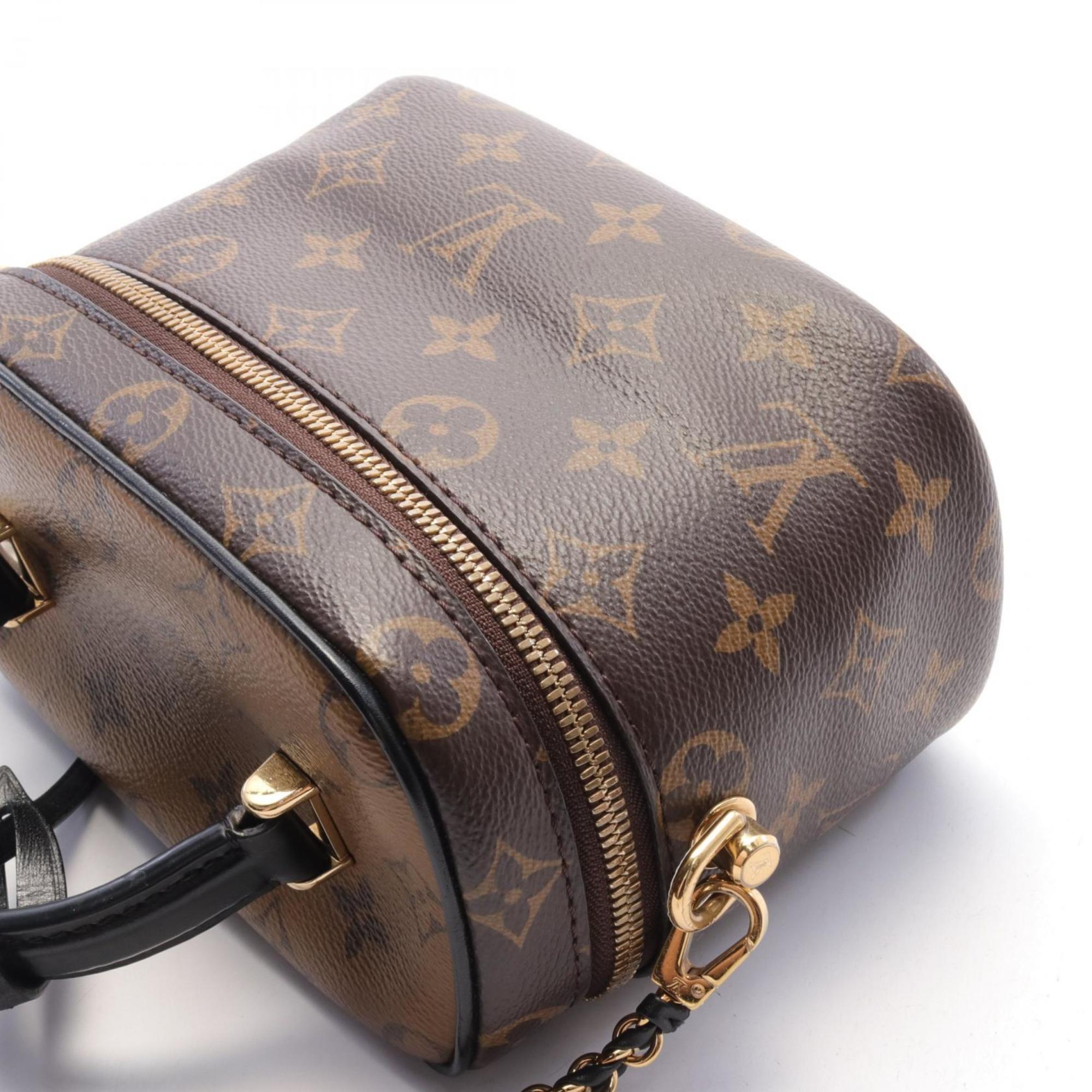 LOUIS VUITTON Vanity NV PM Handbag Bag Coated Canvas Leather Monogram Reverse Women's Brown Black M45165