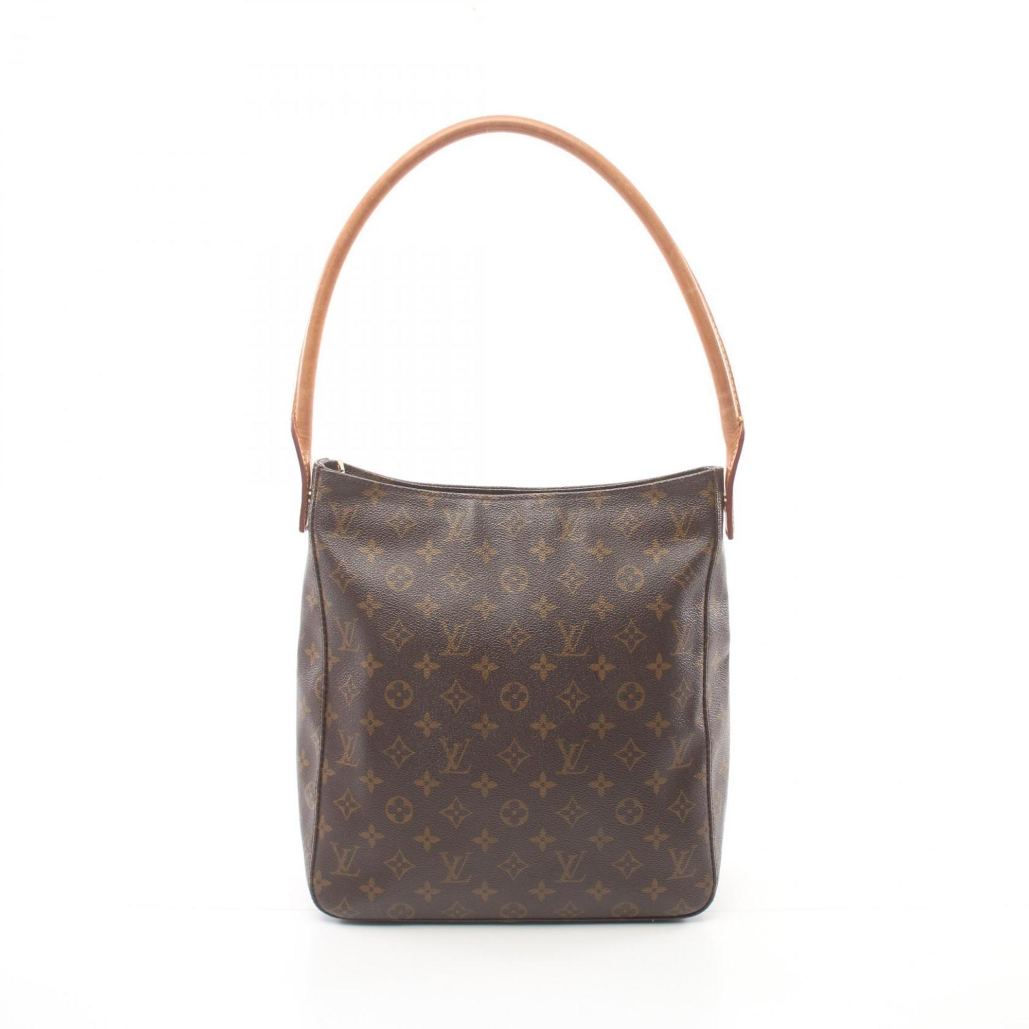 Louis Vuitton LOUIS VUITTON Looping GM Monogram Shoulder Bag Coated Canvas Leather Women's Brown M51145