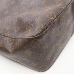 Louis Vuitton LOUIS VUITTON Looping GM Monogram Shoulder Bag Coated Canvas Leather Women's Brown M51145