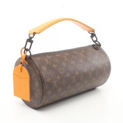 LOUIS VUITTON Soft Polochon MM Handbag Bag Coated Canvas Leather Women's Brown Orange M46691