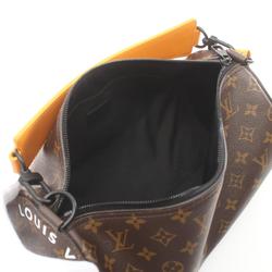 LOUIS VUITTON Soft Polochon MM Handbag Bag Coated Canvas Leather Women's Brown Orange M46691