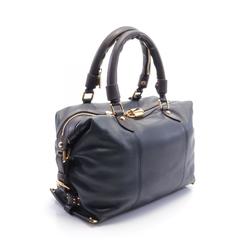 LOUIS VUITTON Sac Louis Handbag Bag Leather Women's Navy