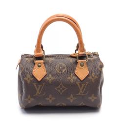 Louis Vuitton Speedy Monogram Handbag Bag Coated Canvas Leather Women's Brown M41534