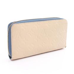 Louis Vuitton LOUIS VUITTON Zippy Wallet Cream Round Long Leather Monogram Empreinte Women's Ivory M63925